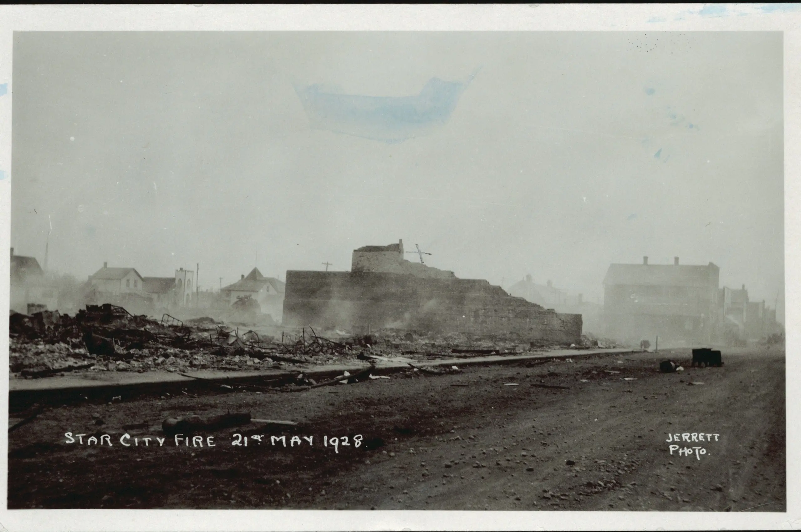 Star City fire ruins, May 1928